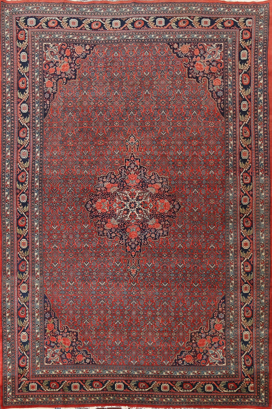 Antique Vegetable Dye Bidjar Persian Area Rug 9x12