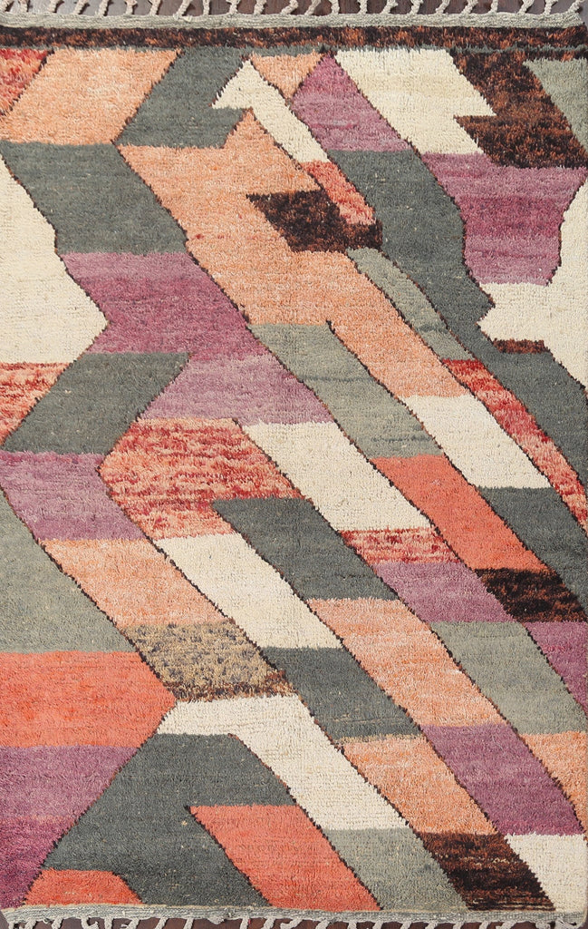 Abstract Moroccan Wool Area Rug 6x10