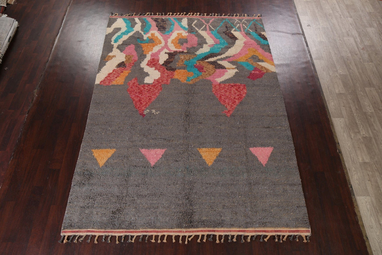 Abstract Moroccan Wool Area Rug 8x11