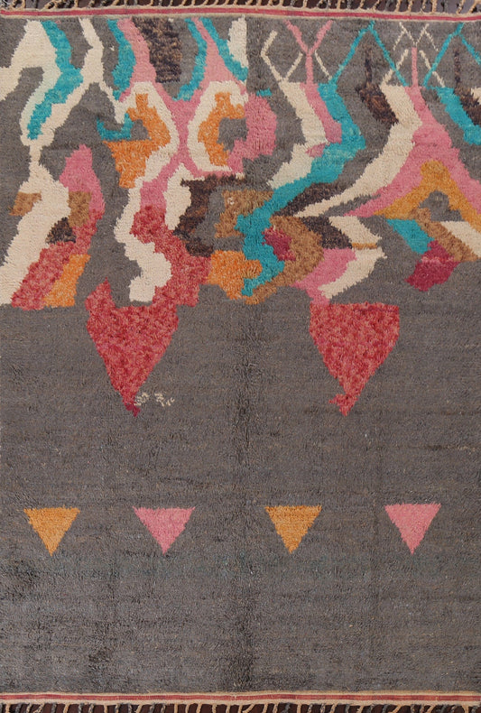 Abstract Moroccan Wool Area Rug 8x11