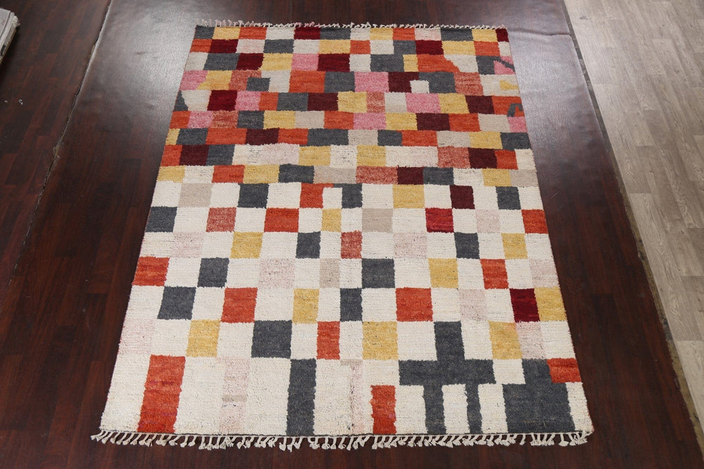 Checkered Moroccan Handmade Area Rug 8x10