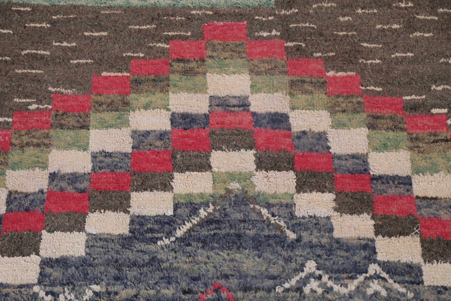 Abstract Moroccan Wool Area Rug 9x12