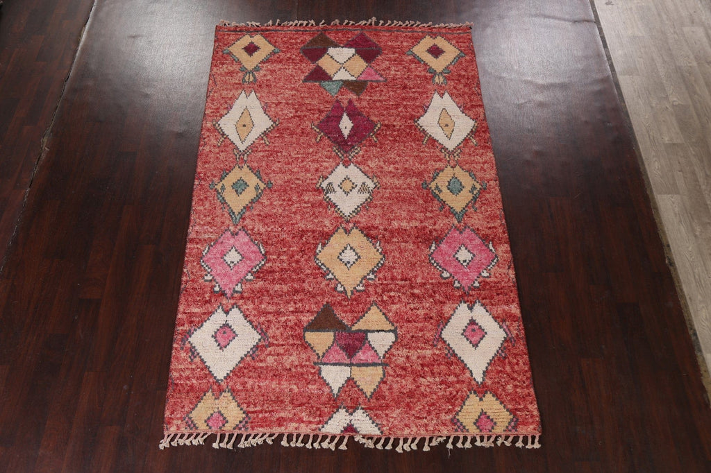 Geometric Moroccan Wool Area Rug 6x10