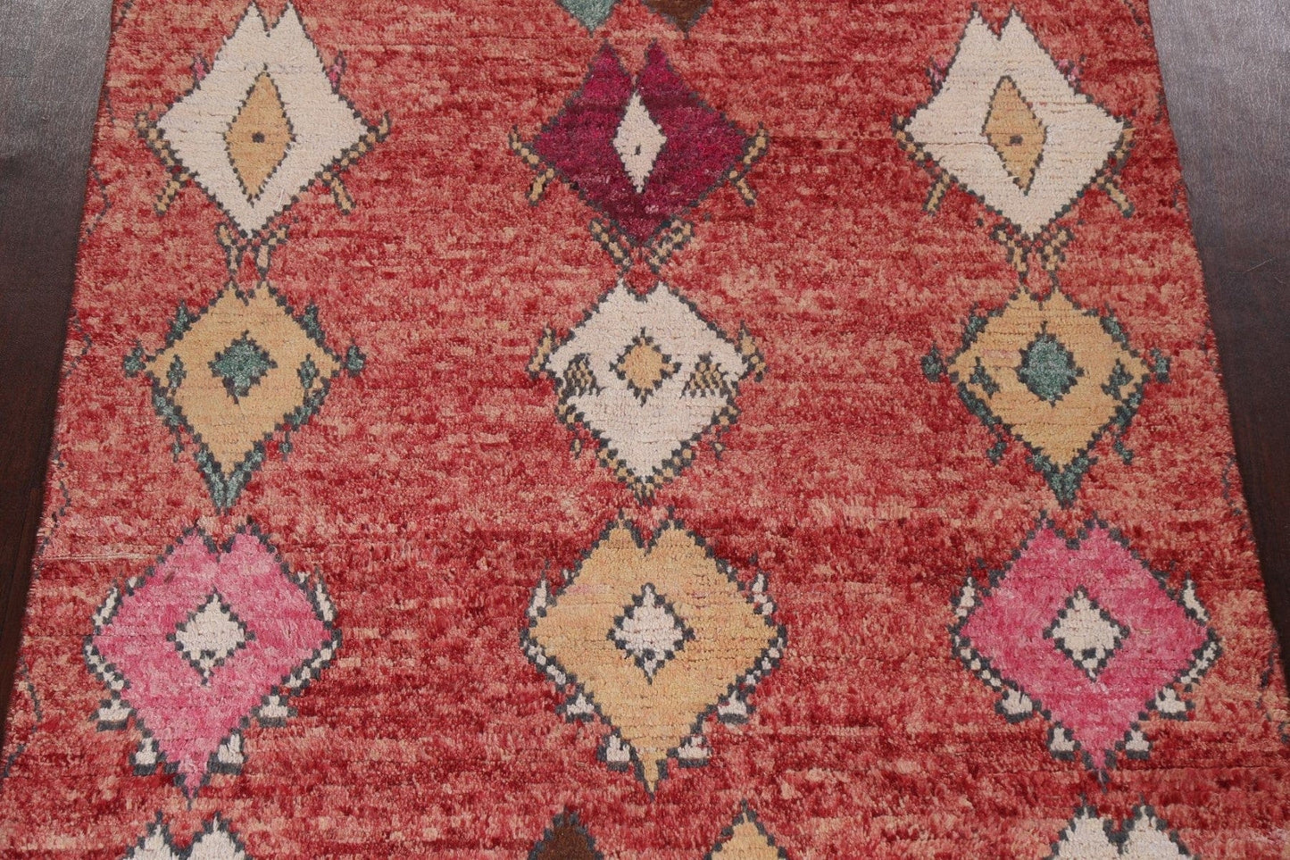 Geometric Moroccan Wool Area Rug 6x10