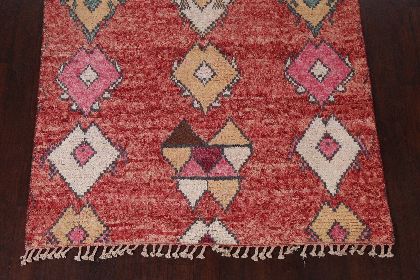 Geometric Moroccan Wool Area Rug 6x10