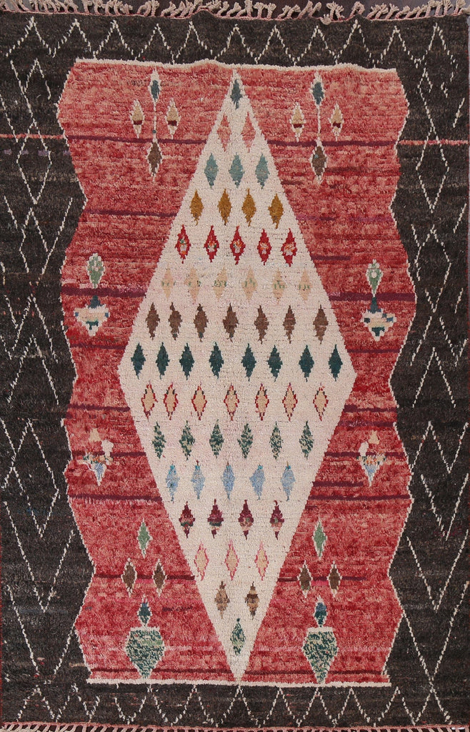 Tribal Moroccan Oriental Area Rug 6x9