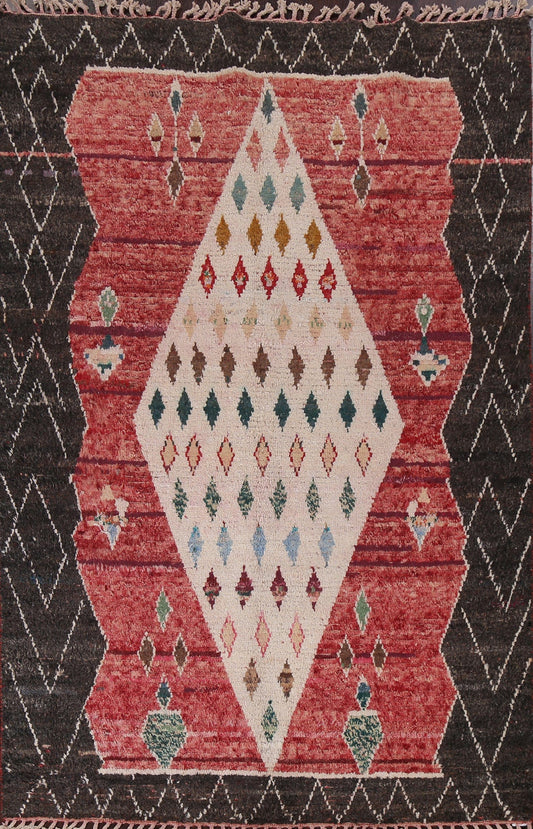 Tribal Moroccan Oriental Area Rug 6x9