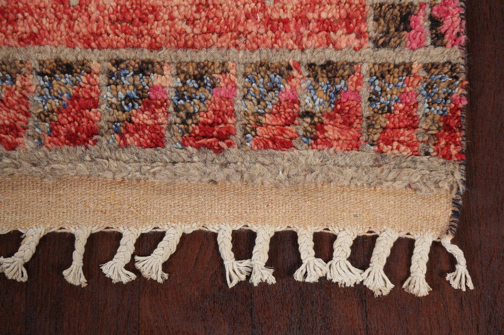 Geometric Moroccan Wool Runner Rug 2x13