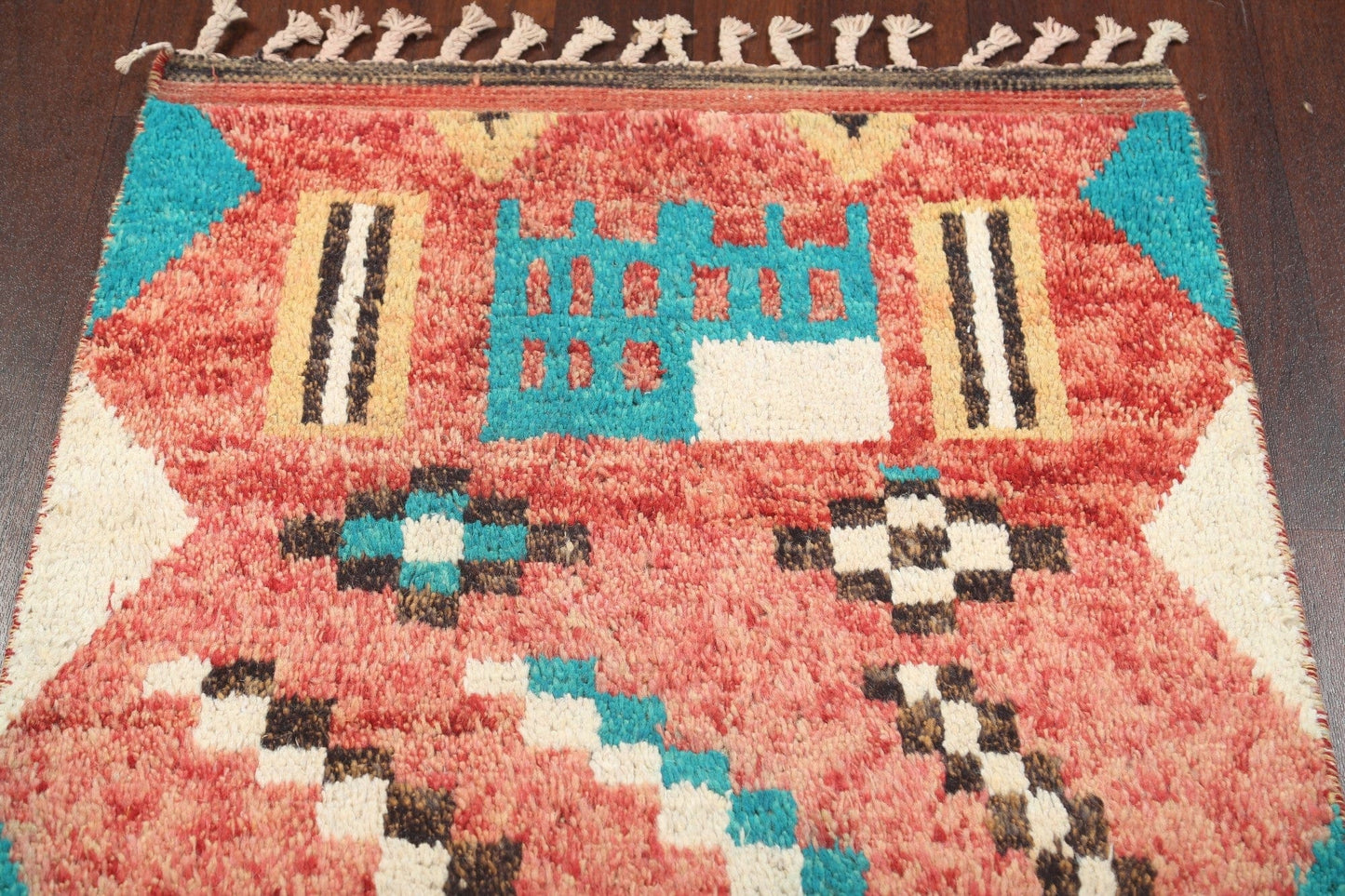 Tribal Moroccan Handmade Runner Rug 3x13