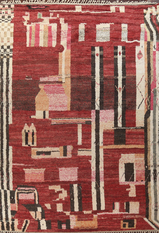 Abstract Moroccan Wool Handmade Rug 12x16