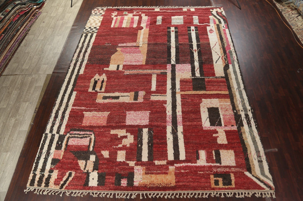 Abstract Moroccan Wool Handmade Rug 12x16