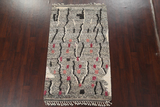 Tribal Moroccan Wool Area Rug 4x7