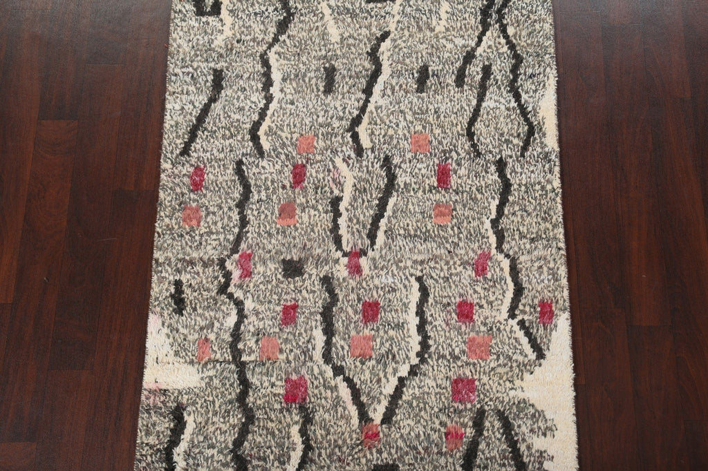 Tribal Moroccan Wool Area Rug 4x7