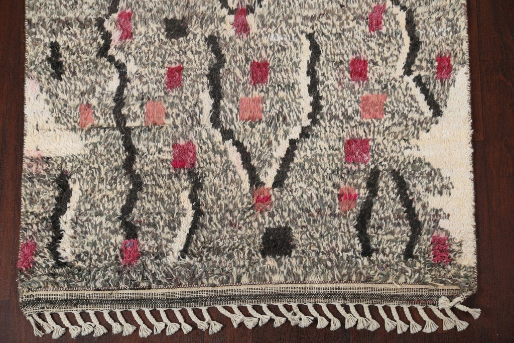 Tribal Moroccan Wool Area Rug 4x7