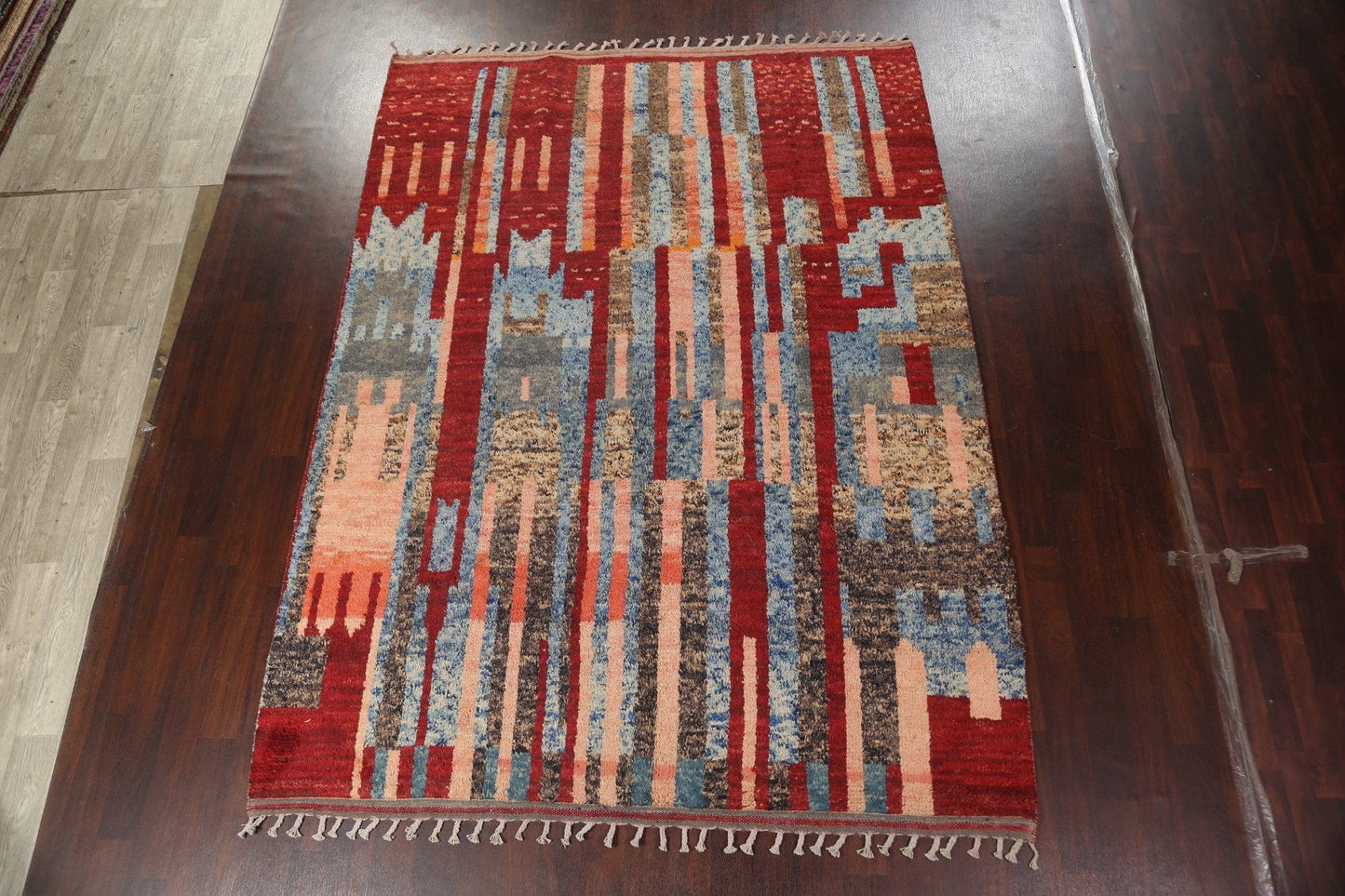 Abstract Wool Moroccan Handmade Area Rug 8x11