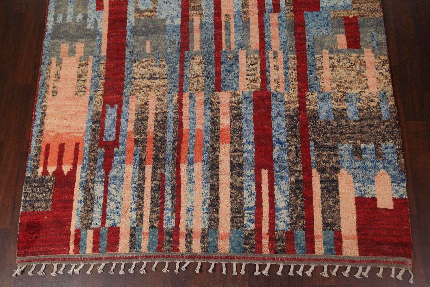 Abstract Wool Moroccan Handmade Area Rug 8x11