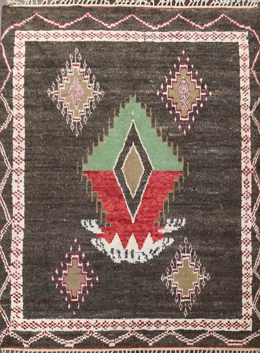 Tribal Moroccan Wool Area Rug 8x11