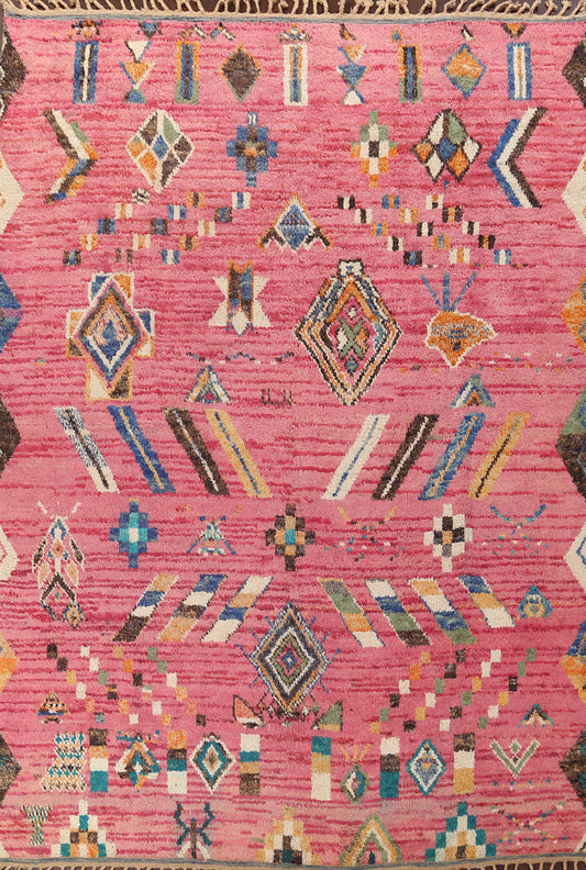 Tribal Moroccan Wool Area Rug 9x13