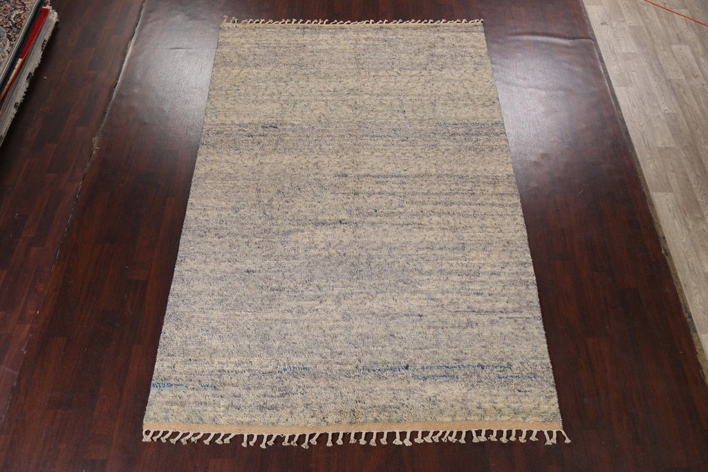 Abstract Moroccan Wool Area Rug 7x11