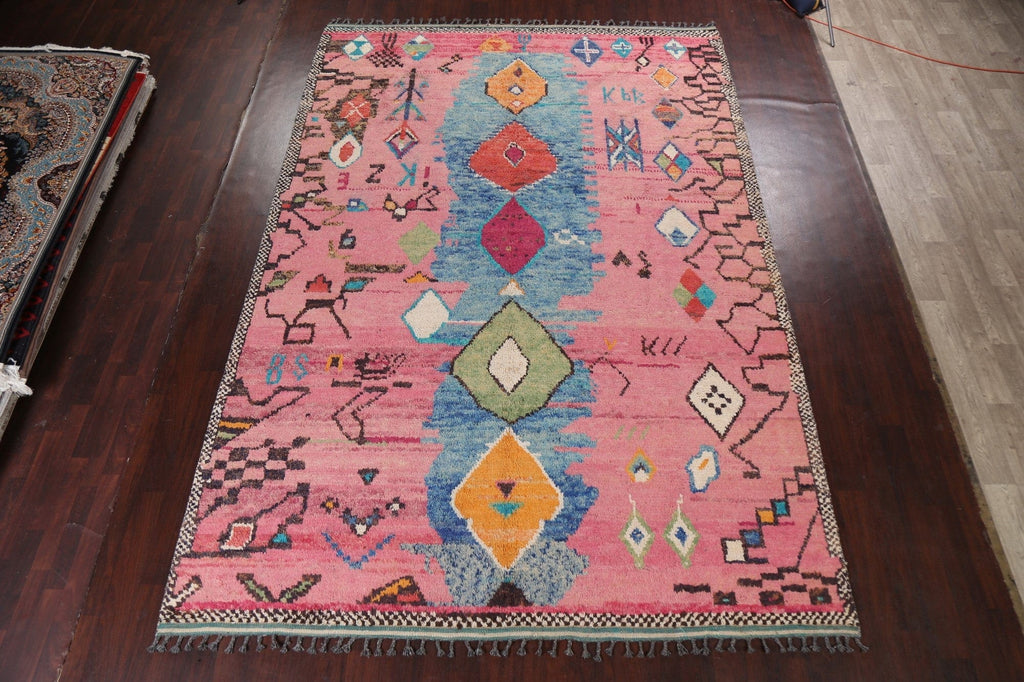 Tribal Moroccan Wool Area Rug 9x13