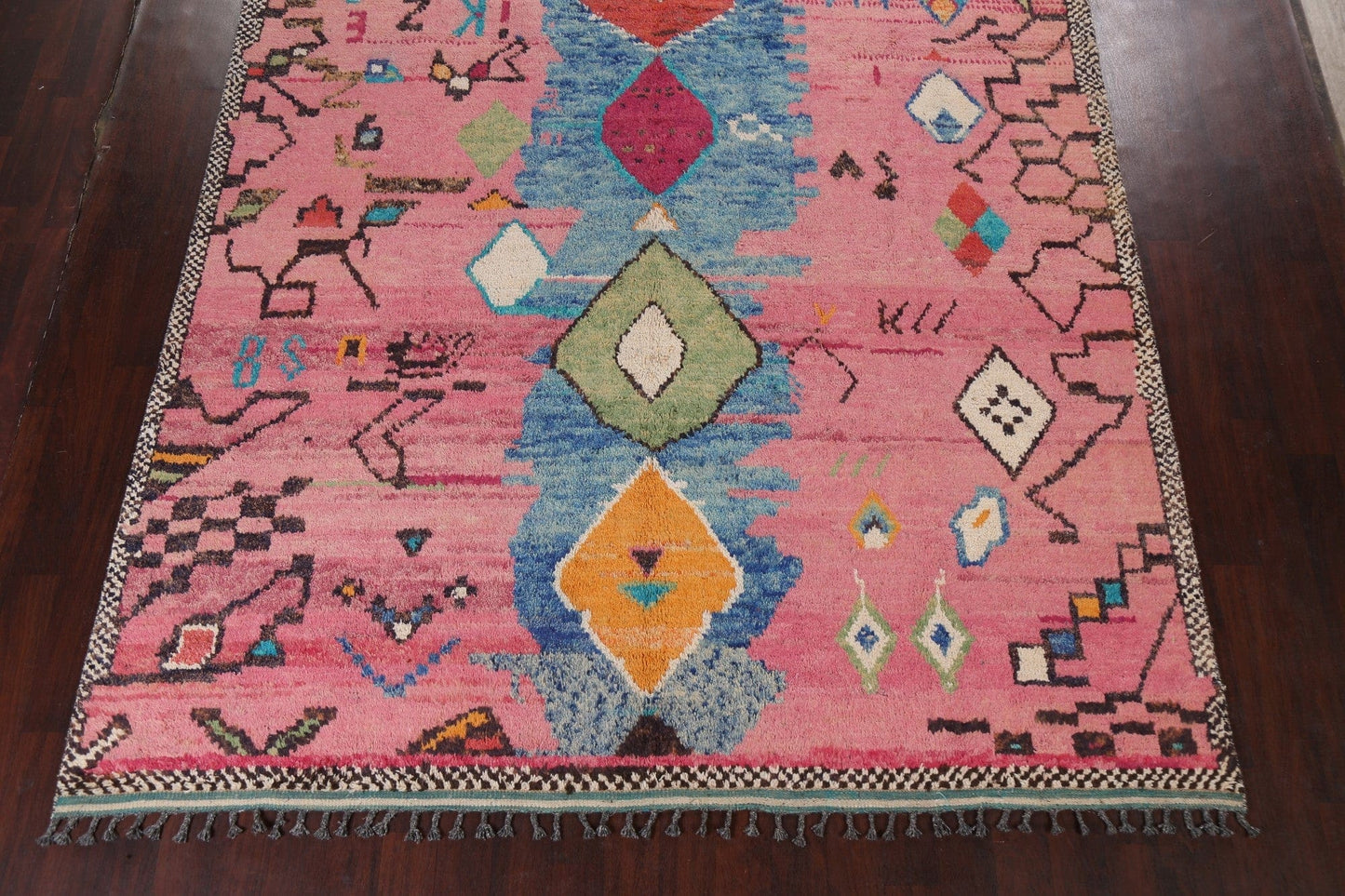 Tribal Moroccan Wool Area Rug 9x13