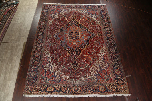 Antique Vegetable Dye Heriz Serapi Persian Rug 12x16