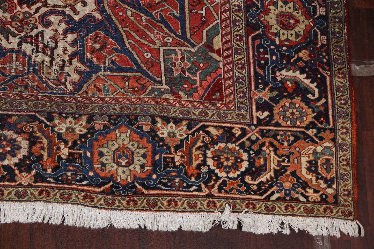 Antique Vegetable Dye Heriz Serapi Persian Rug 12x16