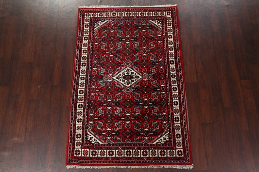 Red Heriz Wool Area Rug 4x7