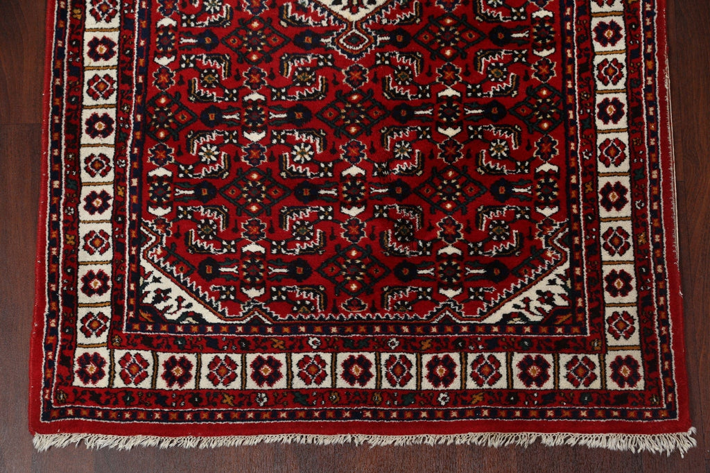 Red Heriz Wool Area Rug 4x7