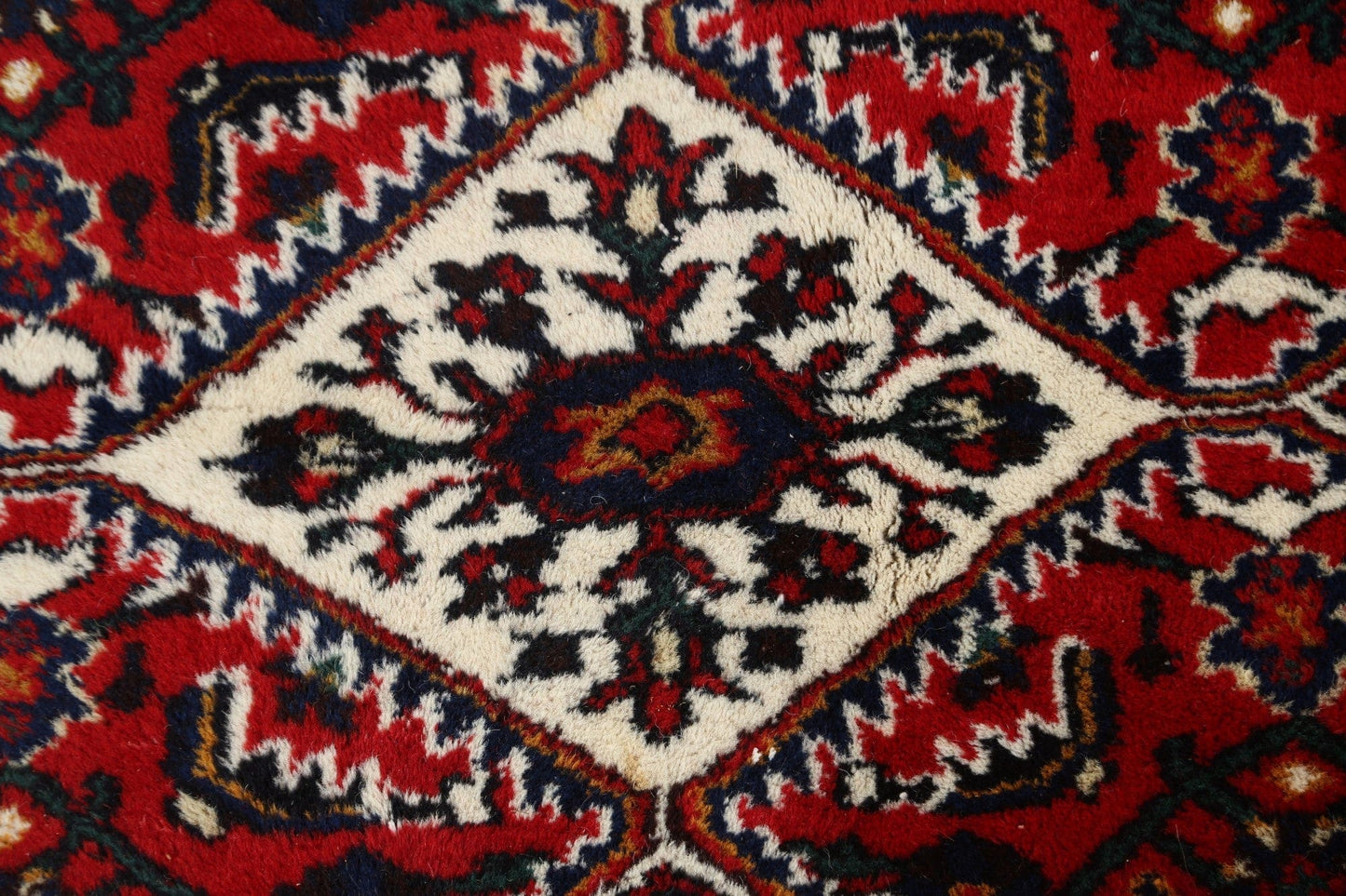 Red Heriz Wool Area Rug 4x7