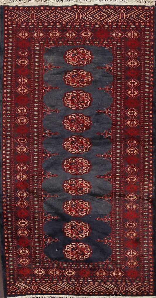 Geometric Bokhara Handmade Wool Rug 3x6