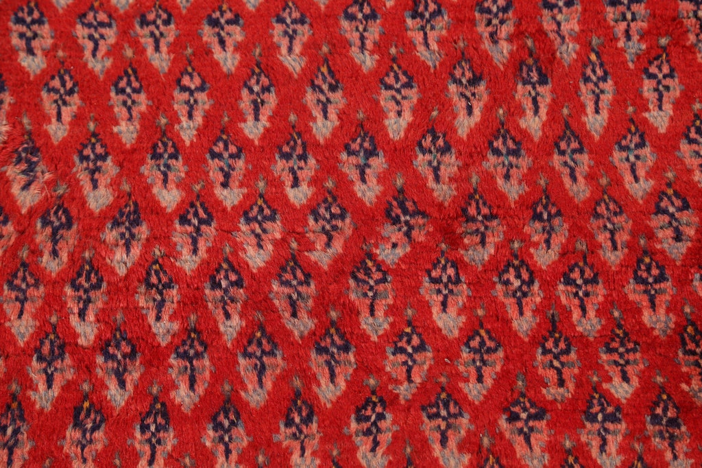 Red Boteh Botemir Persian Runner Rug 4x10