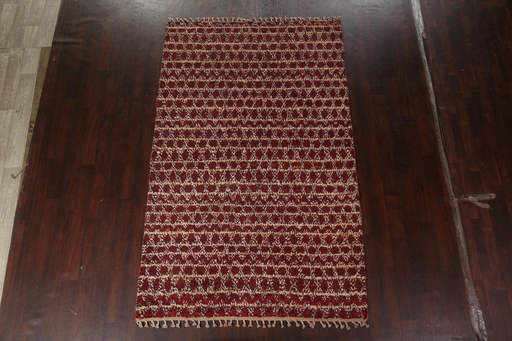 Wool Moroccan Handmade Area Rug 6x9