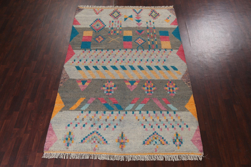 Tribal Moroccan Wool Area Rug 7x10