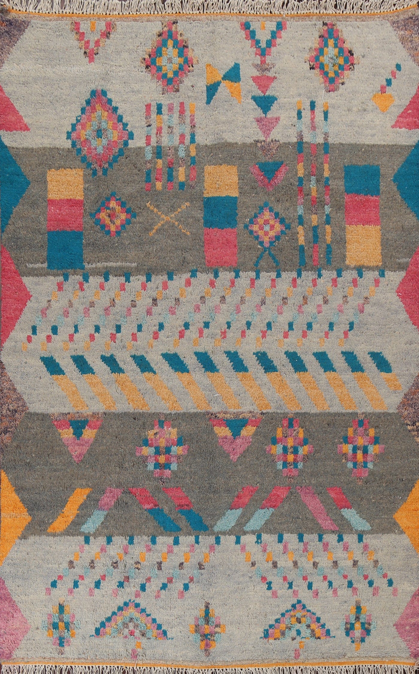 Tribal Moroccan Wool Area Rug 7x10