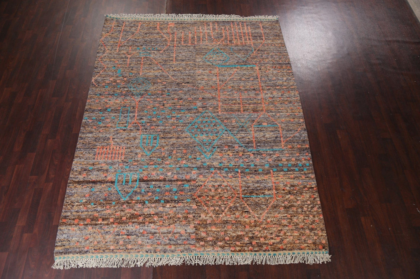 Abstract Moroccan Handmade Area Rug 8x10