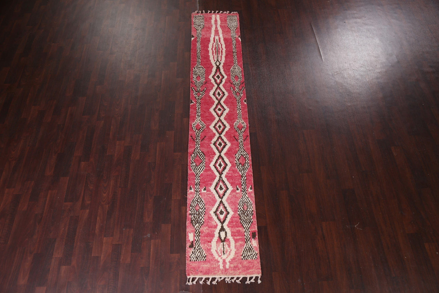 Tribal Moroccan Wool Runner Rug 2x11