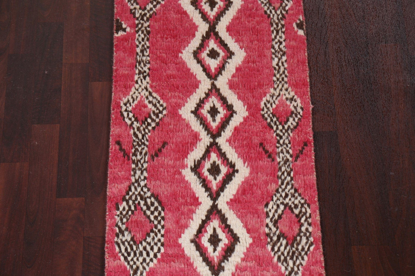 Tribal Moroccan Wool Runner Rug 2x11