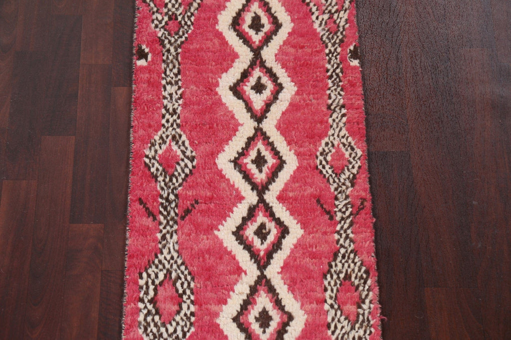 Tribal Moroccan Handmade Runner Rug 2x11