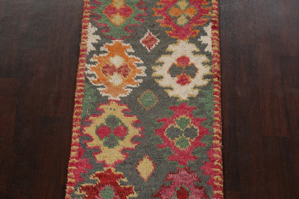 Geometric Moroccan Handmade Runner Rug 3x17