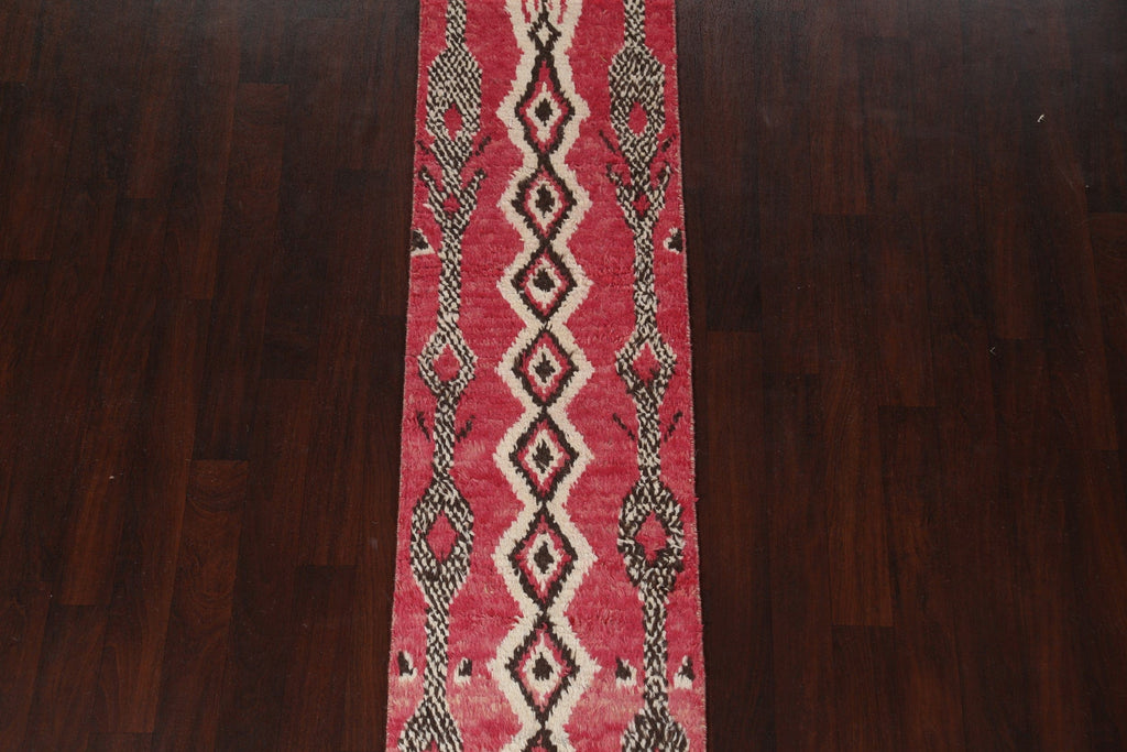 Tribal Moroccan Handmade Runner Rug 2x11