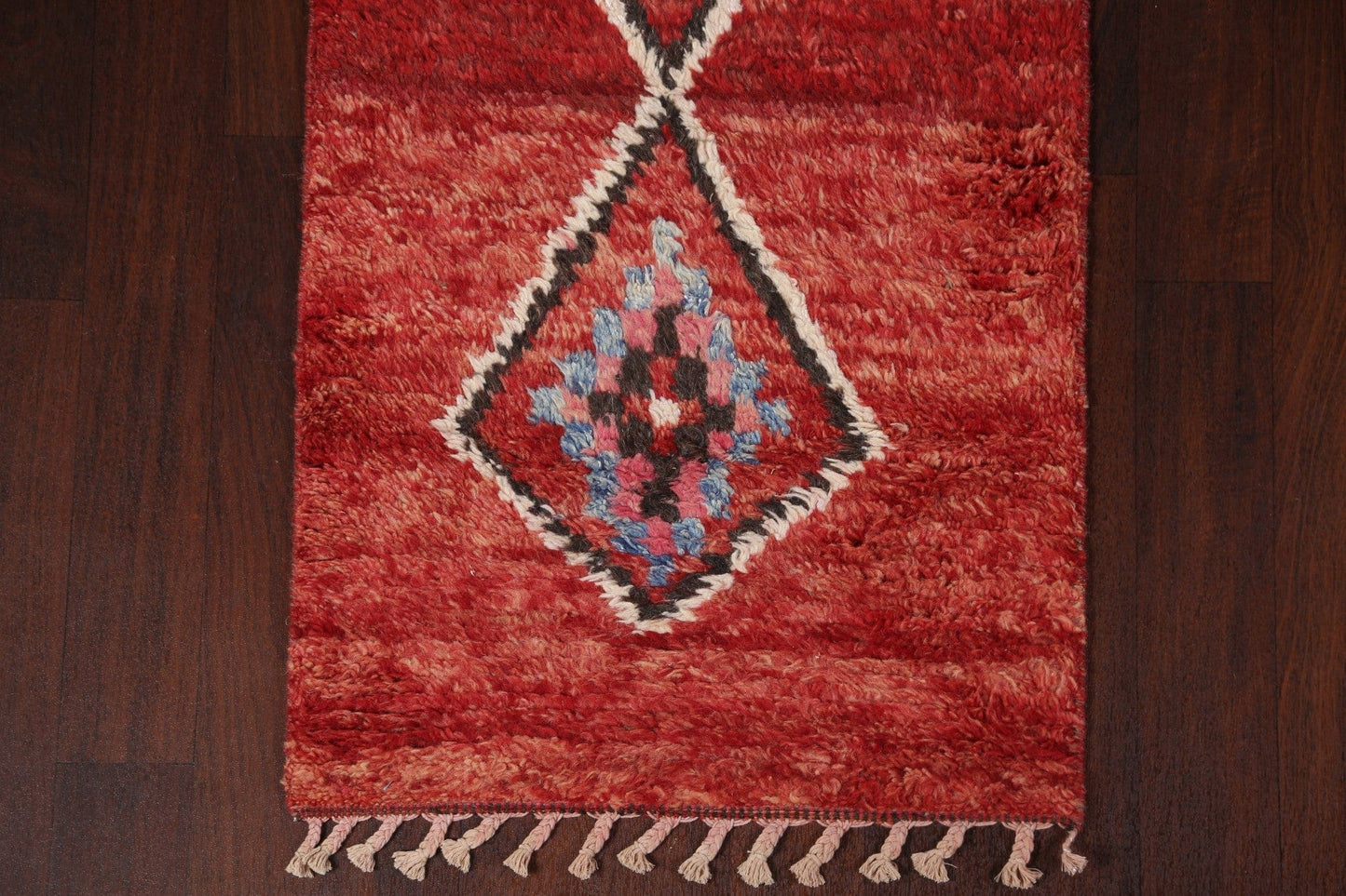 Geometric Moroccan Handmade Runner Rug 2x11