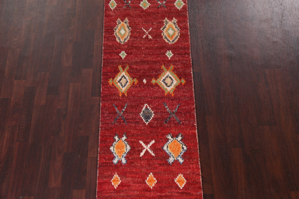 Tribal Moroccan Handmade Runner Rug 2x11