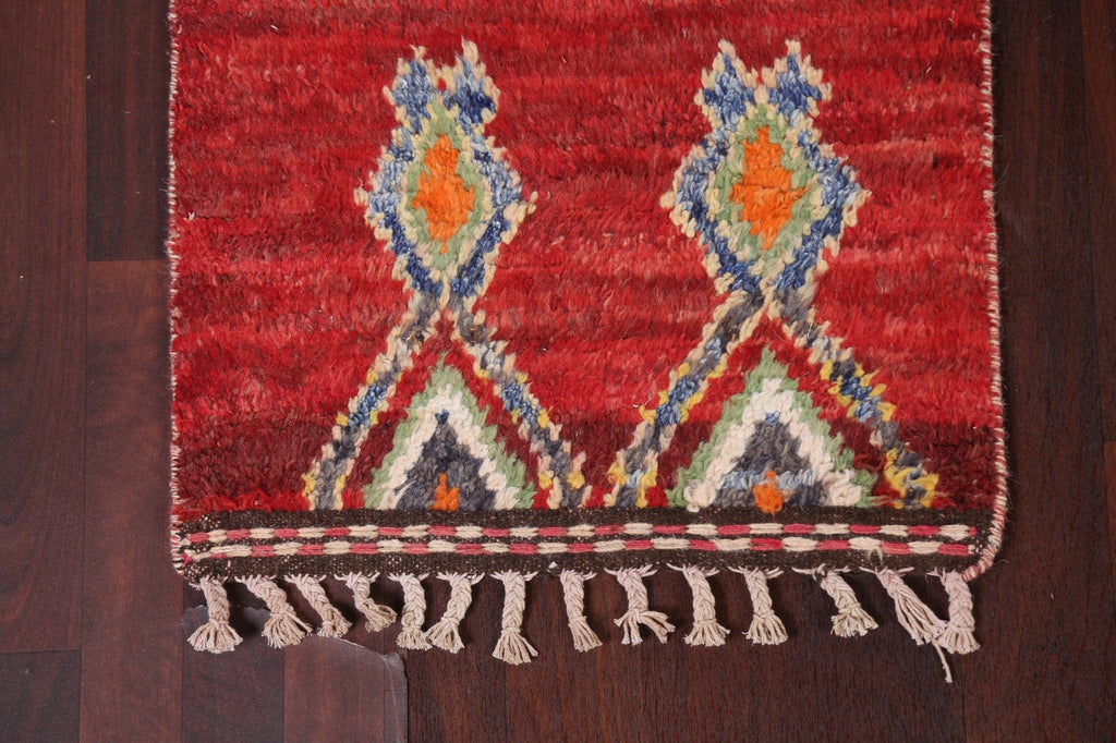 Tribal Moroccan Handmade Runner Rug 2x11