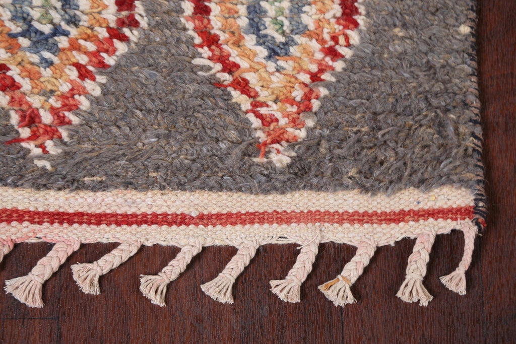 Tribal Moroccan Oriental Runner Rug 2x17