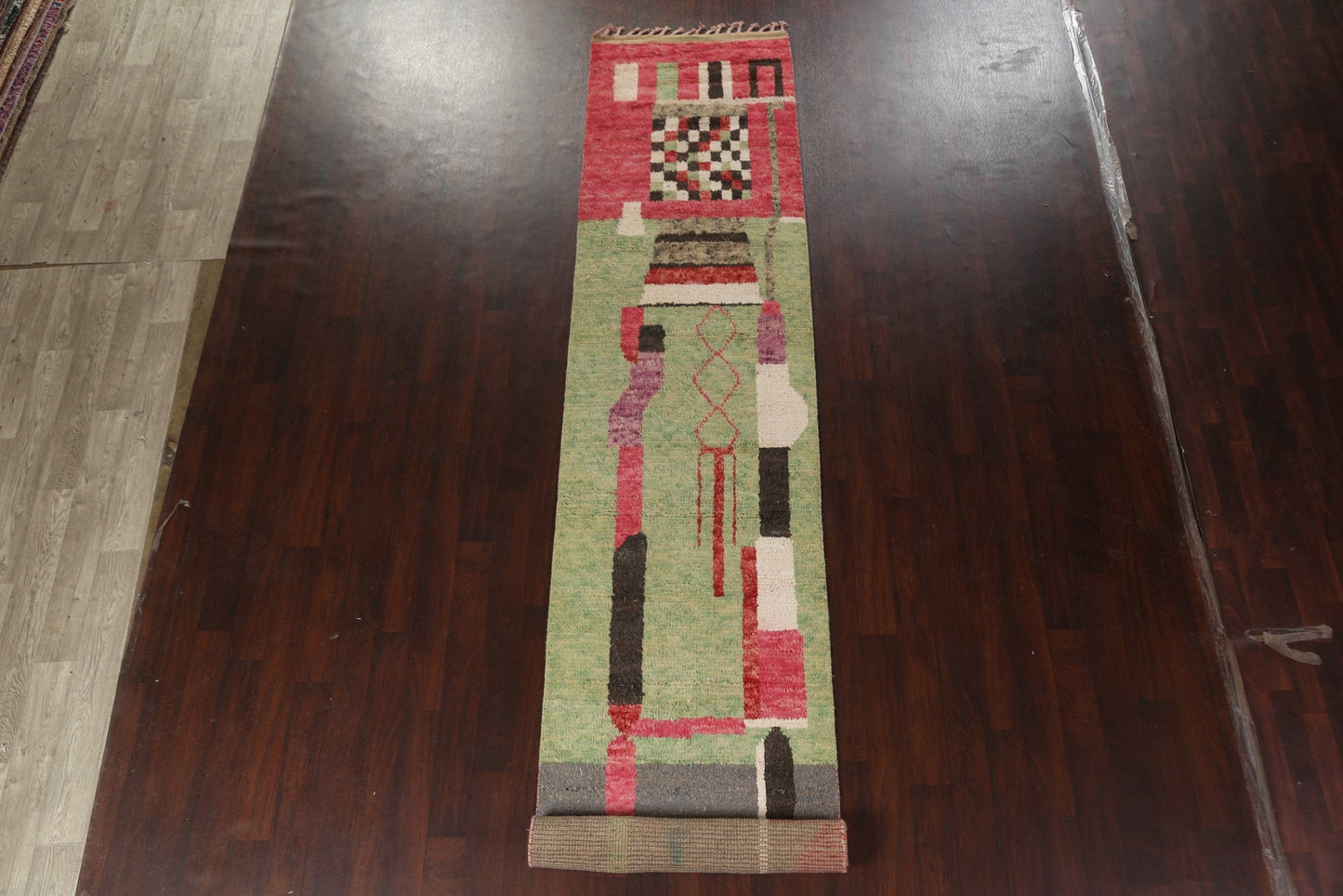 Wool Moroccan Handmade Runner Rug 3x17