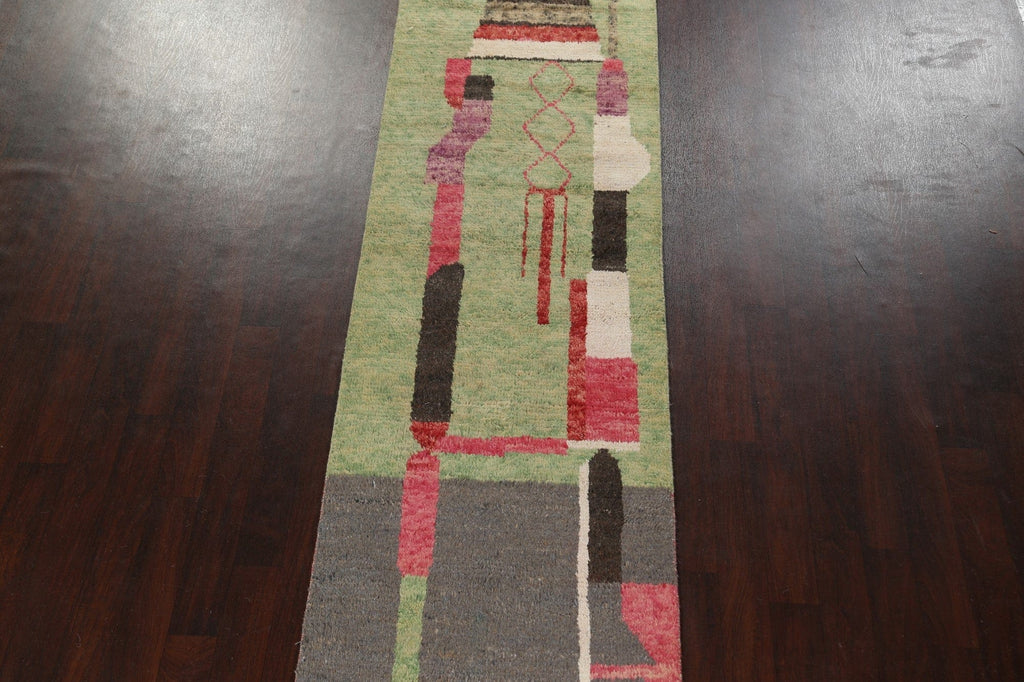 Wool Moroccan Handmade Runner Rug 3x17