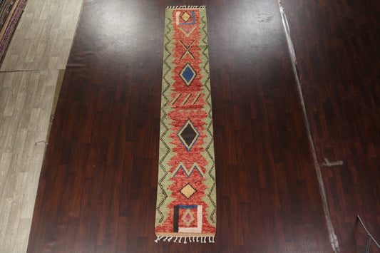 Tribal Moroccan Handmade Runner Rug 2x13