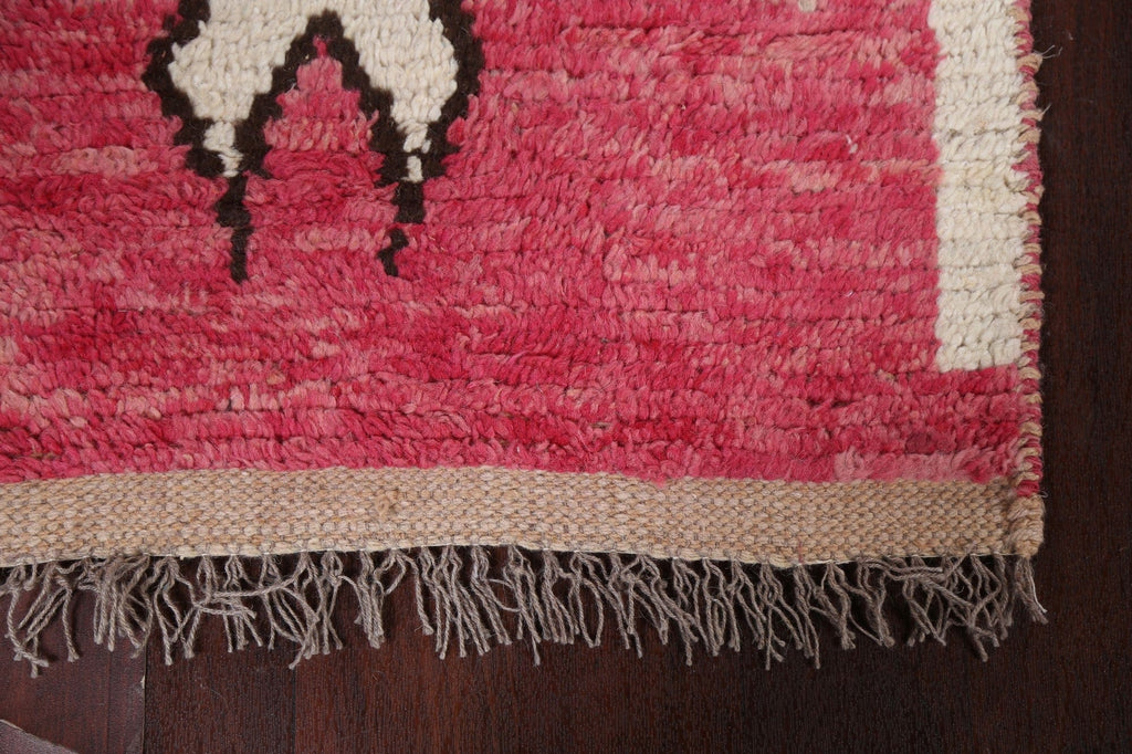 Tribal Moroccan Wool Runner Rug 3x13