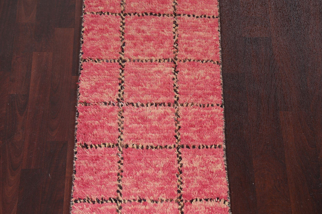 Wool Moroccan Handmade Runner Rug 2x11